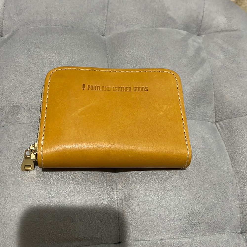 Portland Leather Goods compact zip around leather wallet